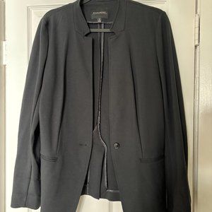 Banana Republic Ponte Blazer, Black, Size 8 Tall